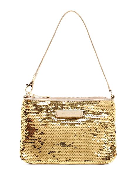 michael kors gold sequin wristlet|Michael Kors handbags.